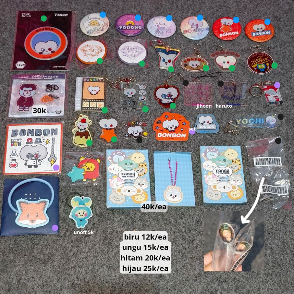 [WAJIB CO BUNGKUS] SALE TREASURE TRUZ keychain magnet pin rubber acrylic line friends deco kit keyri