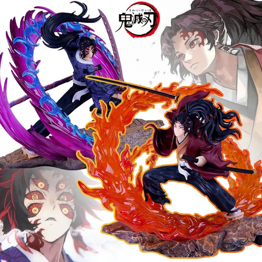 Action Figure Kimetsu no Yaiba Kokushibo vs Yoruichi Tsugikuni battle version