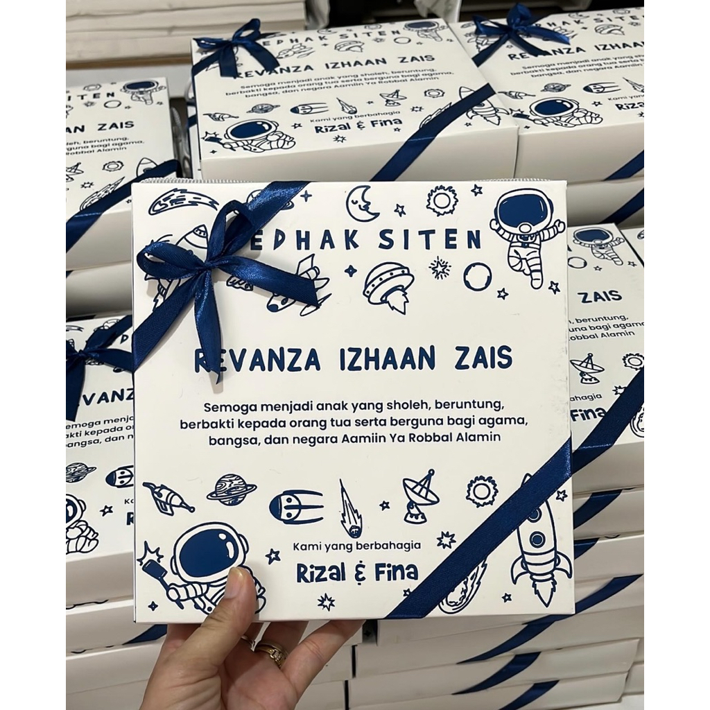 Souvenir piring jepang 20 cm asul asul lahiran/nikah/wedding/acara apapun