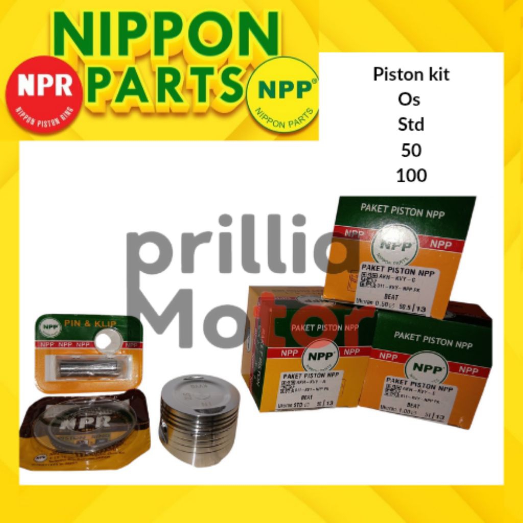 Piston kit Beat KVY, Piston beat karbu Set Npp Original