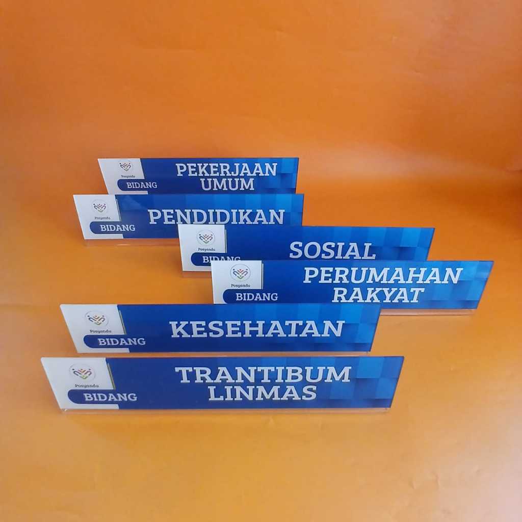 Akrilik Papan Meja Posyandu 6 Standar Pelayanan Minimal - Paket Akrilik 6 SPM posyandu
