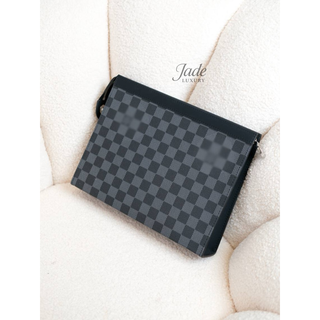 Tas Pria L Voyage Clutch Damier