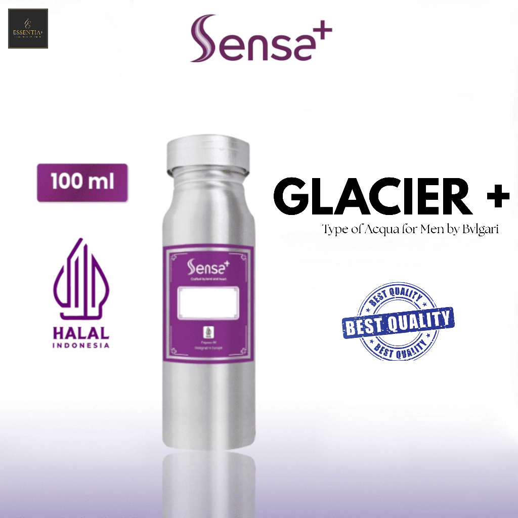 Bibit Parfum Murni Kemasan 100gr Bibit Parfum Sensa+ Glacier Inspired Acqu4 for M3n by Bvlg4ri Segel