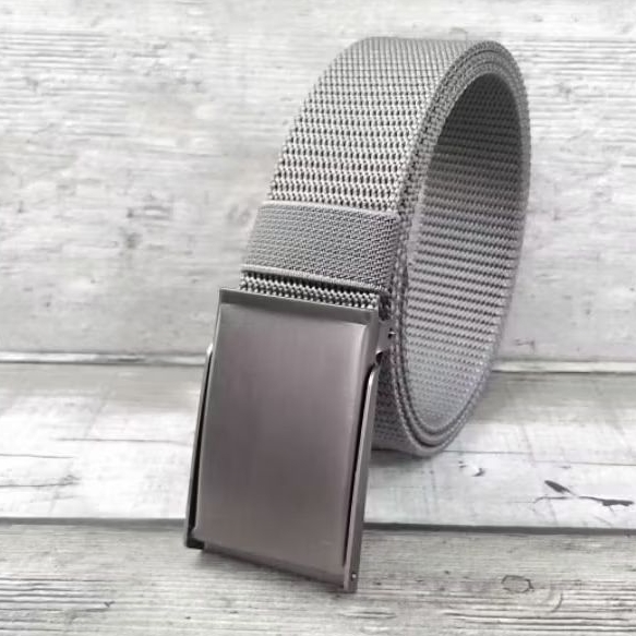 ikat pinggang kanvas / gesper polos jepit angkat