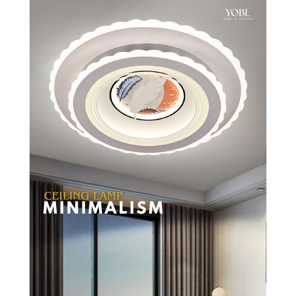 Lampu Hias Plafon LED Minimalis Bulat 50cm
