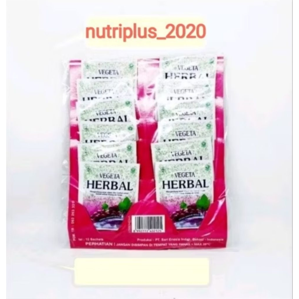 VEGETA HERBAL ANGGUR 12 sachet kemasan hanger