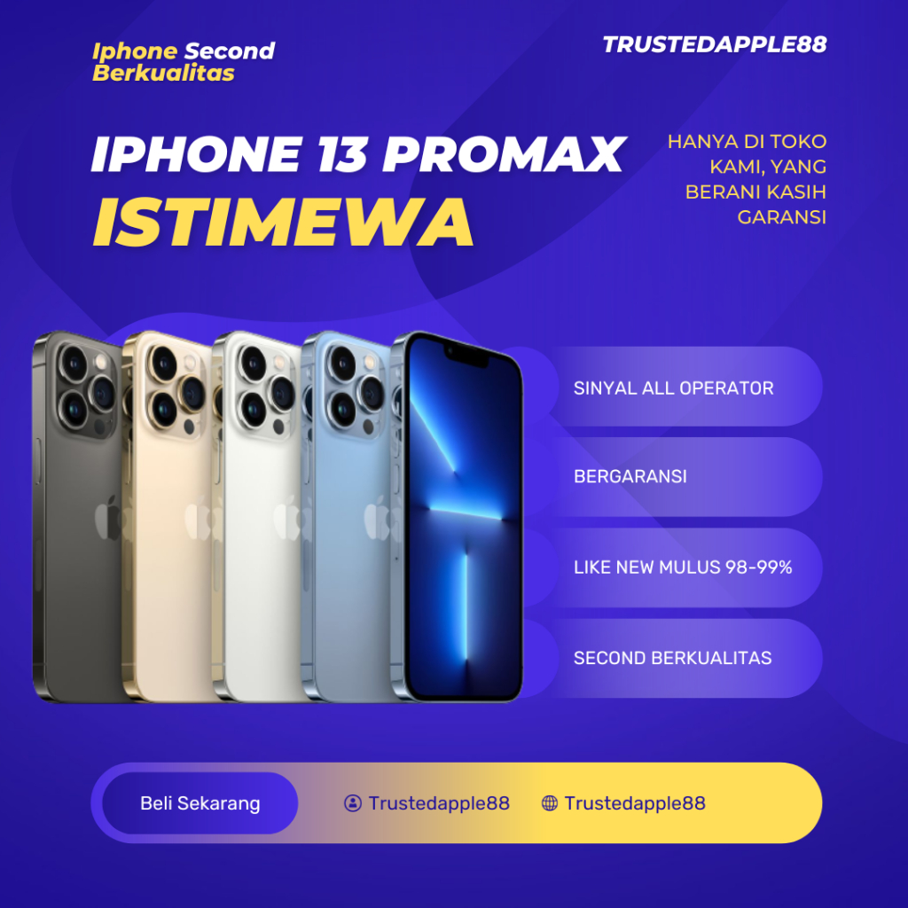 IPHONE 13 PROMAX 128 GB SECOND ORIGINAL