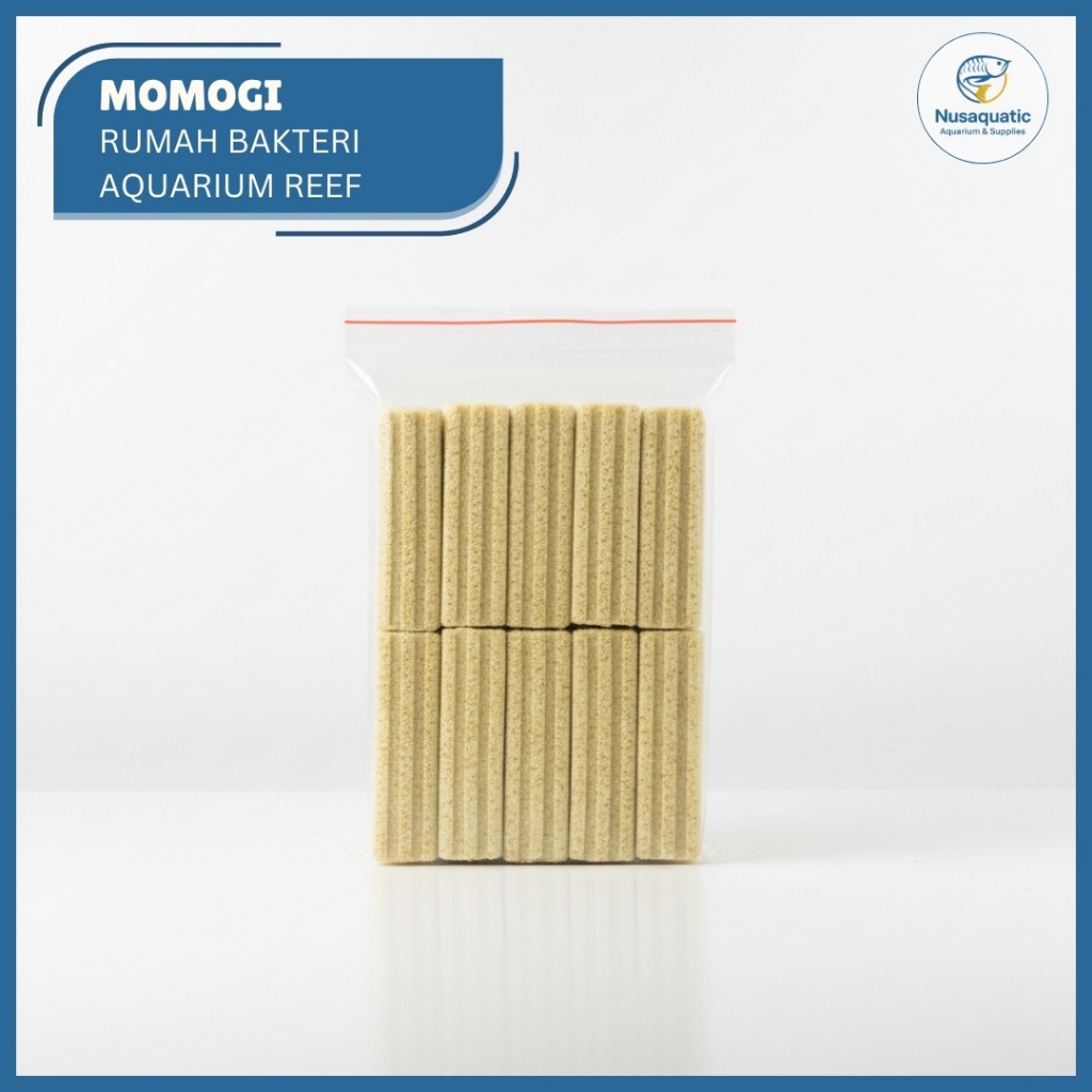 Nusaquatic Eco Bio Block Momogi Media Filter Rumah Bakteri Aquarium Air Tawar Laut Reef Tank Kolam I