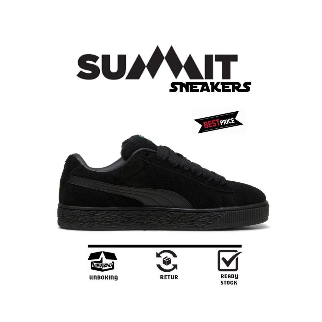 Sepatu Casual Pria Puma Suede XL All Black