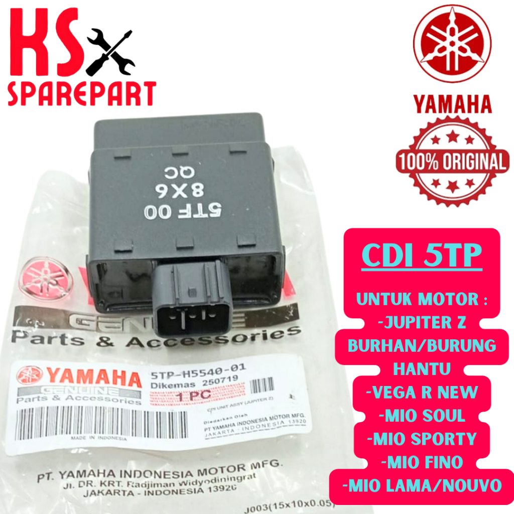 CDI KODE-5TP YAMAHA JUPITER Z BURHAN VEGA R NEW MIO SOUL SPORTY FINO KUALITAS ASLI 100% ORIGINAL .