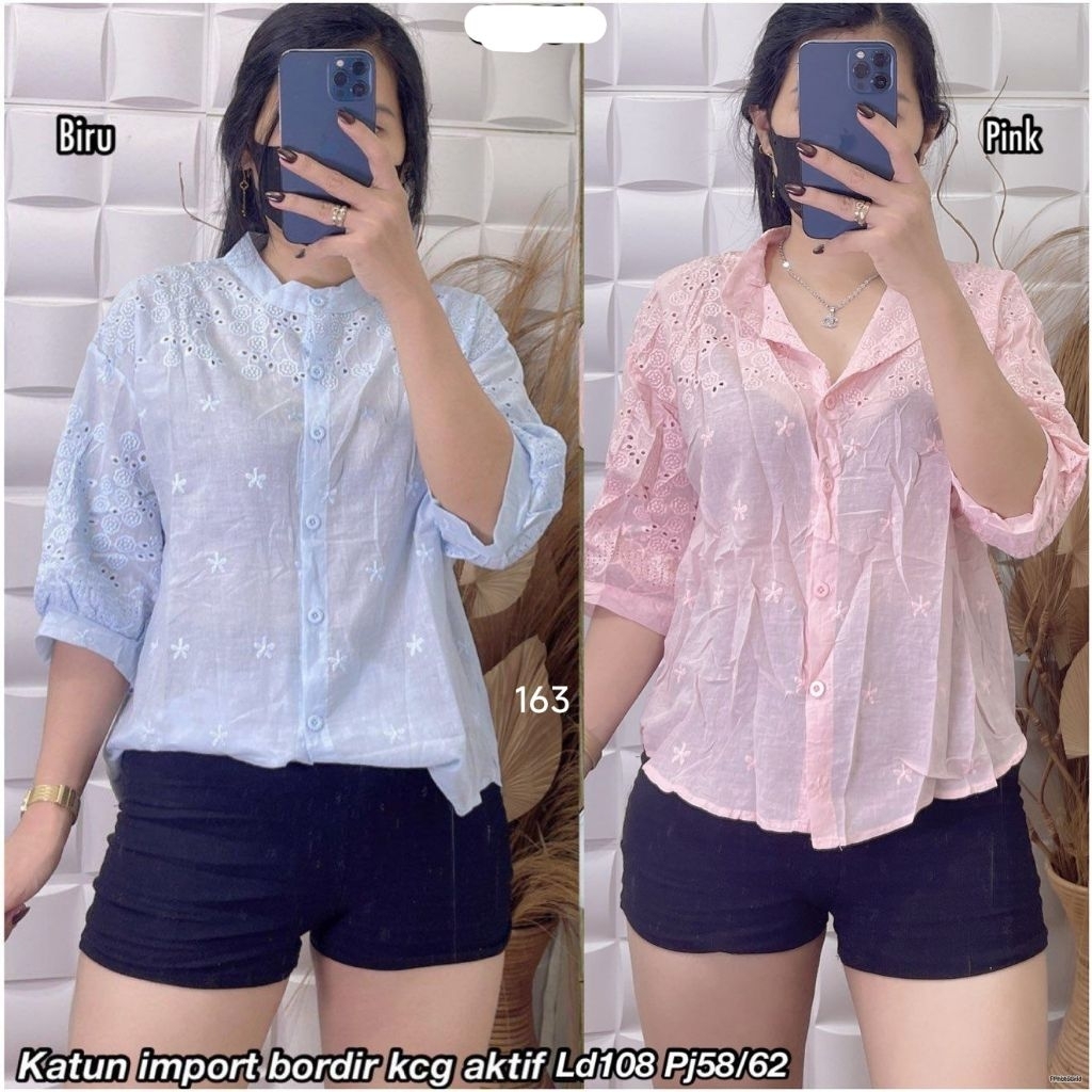 blouse katun import bordir