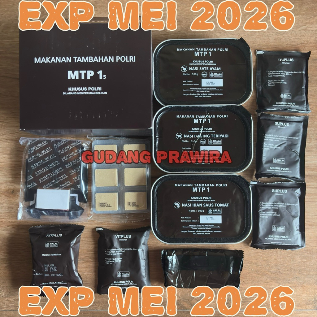 Ransum MTP Polri Original Jatah POLISI T2SP T2RP Ransum tni