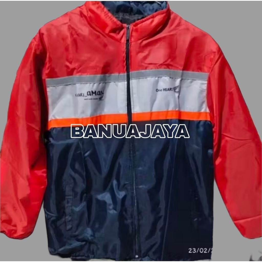 JAKET PARASUT  HONDA ONE HEART ORIGINAL MODEL TERBARU