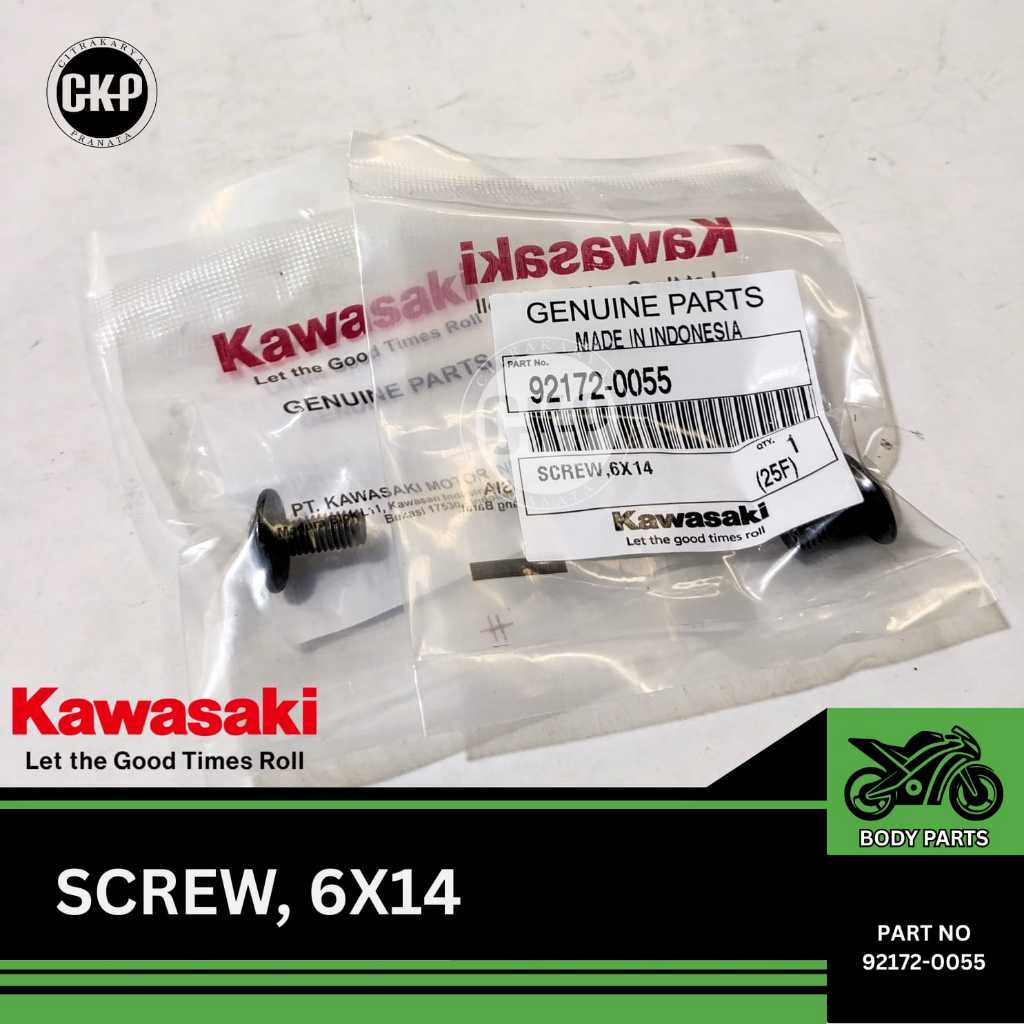 92172-0055 Baut Body Fairing Belakang Besar Kawasaki Ninja – Original KGP
