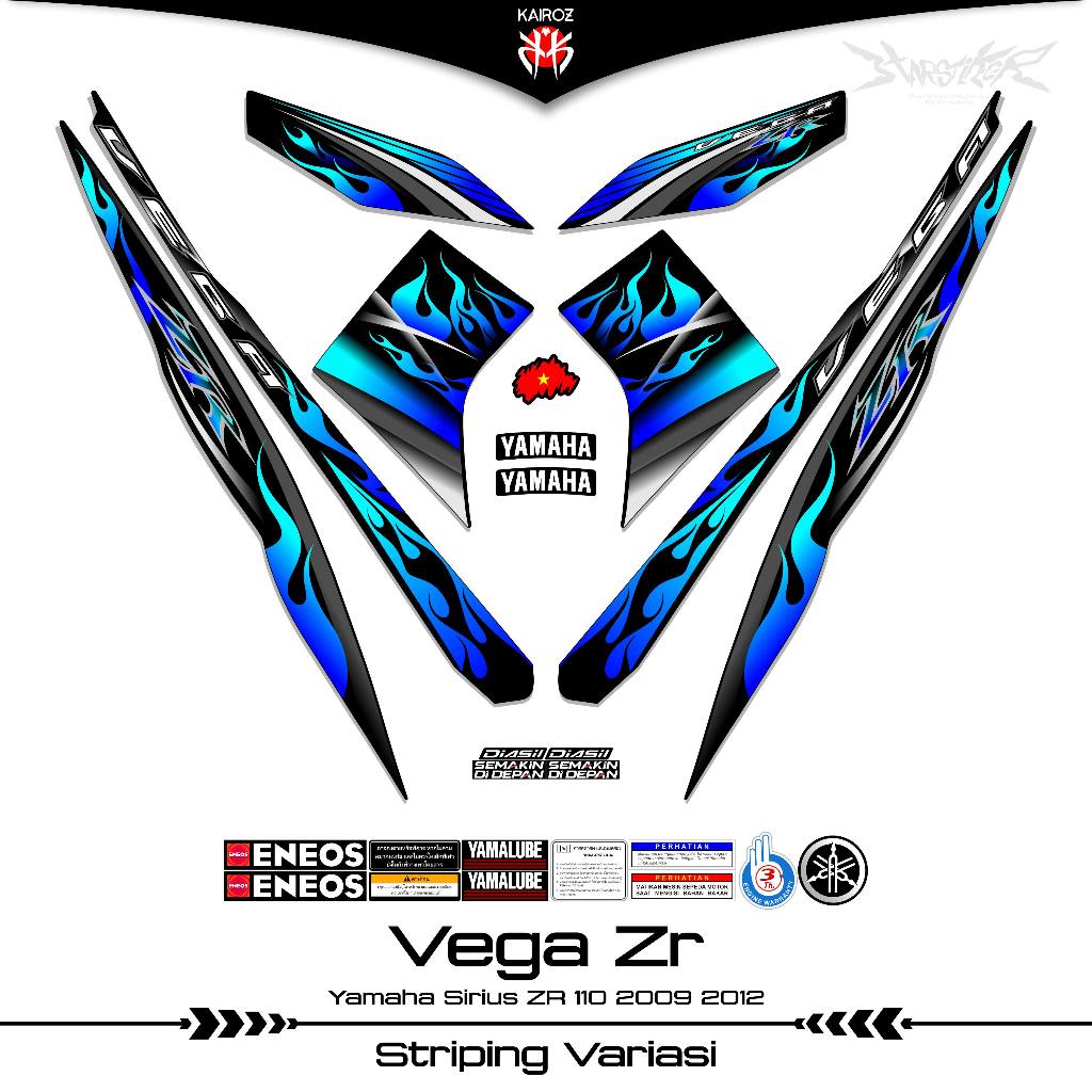 STRIPING YAMAHA VEGA ZR 110 LAMA K3 STIKER STICKER VARIASI SIRIUS 2008 2009 2010 2011 2012