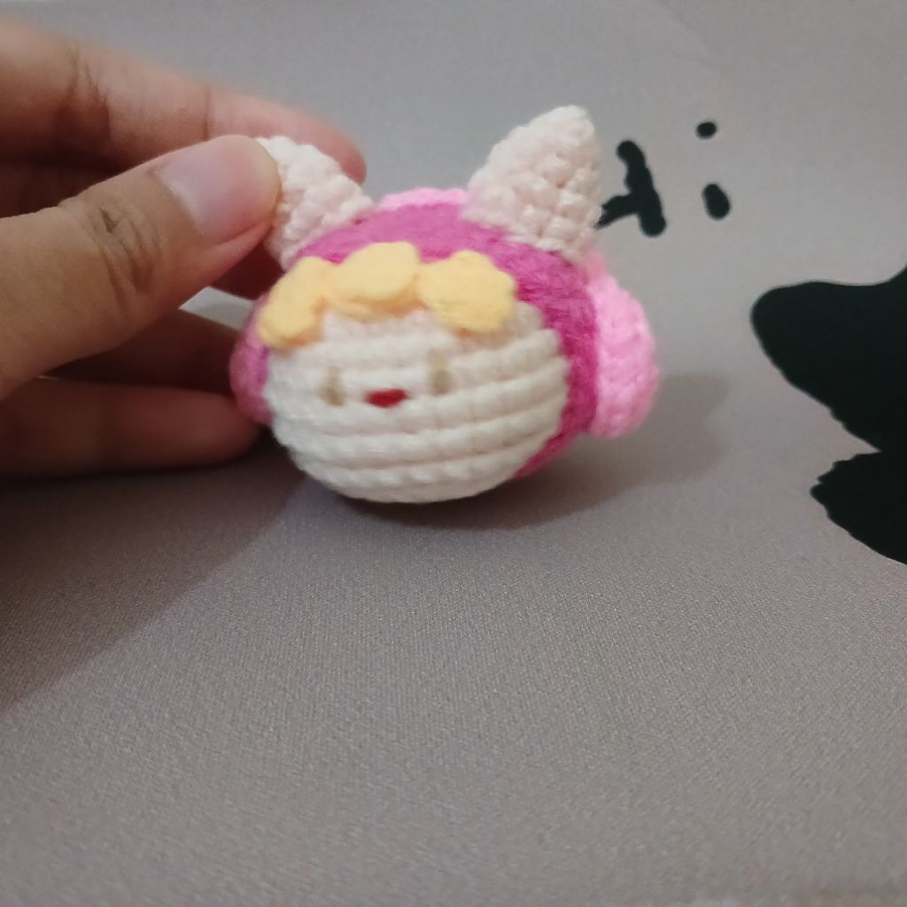 Gantungan Kunci Rajut Mochi kucing / Amigurumi mochi / boneka baby mochi