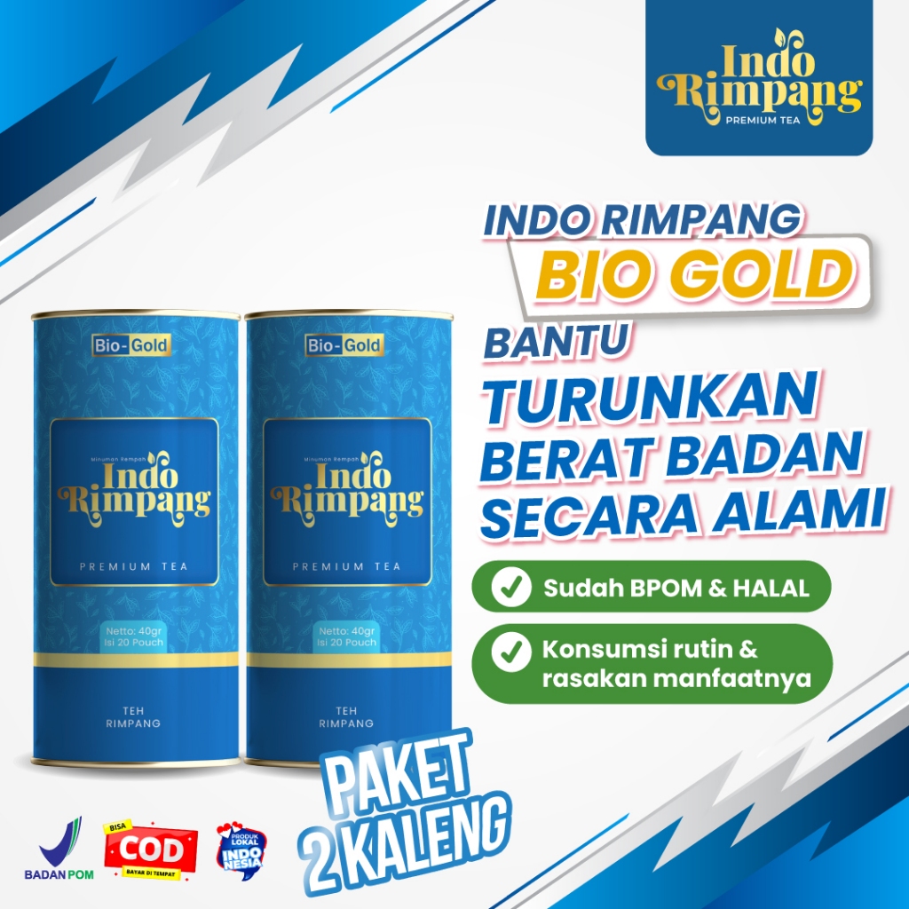 Indo Rimpang Premium Tea - Teh Celup Herbal Pelangsing Alami Detox Diet Resep Dr. Zaidul Akbar BPOM