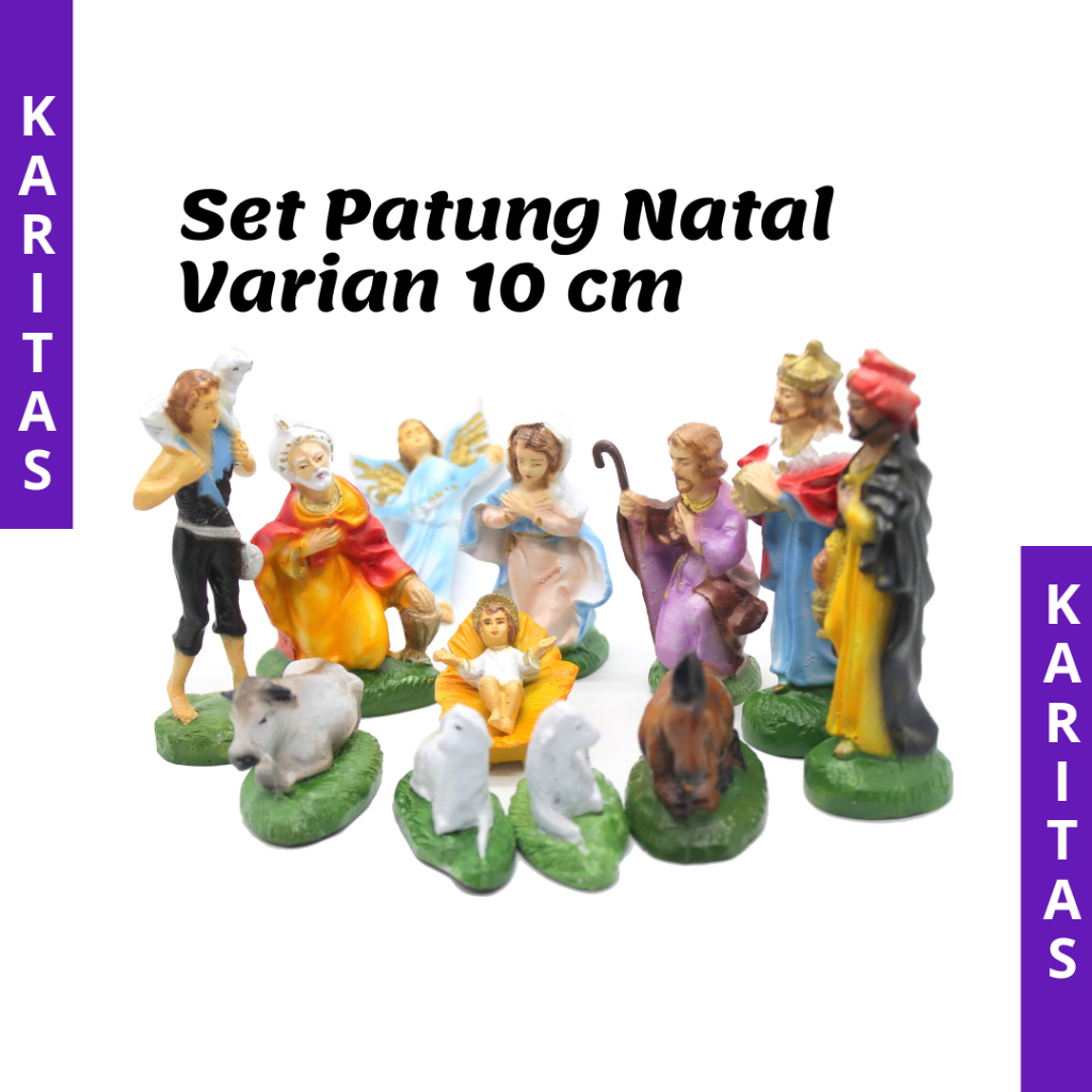 PATUNG NATAL 10 CM / DEKORASI PATUNG NATAL / PATUNG YESUS DAN GEMBALA