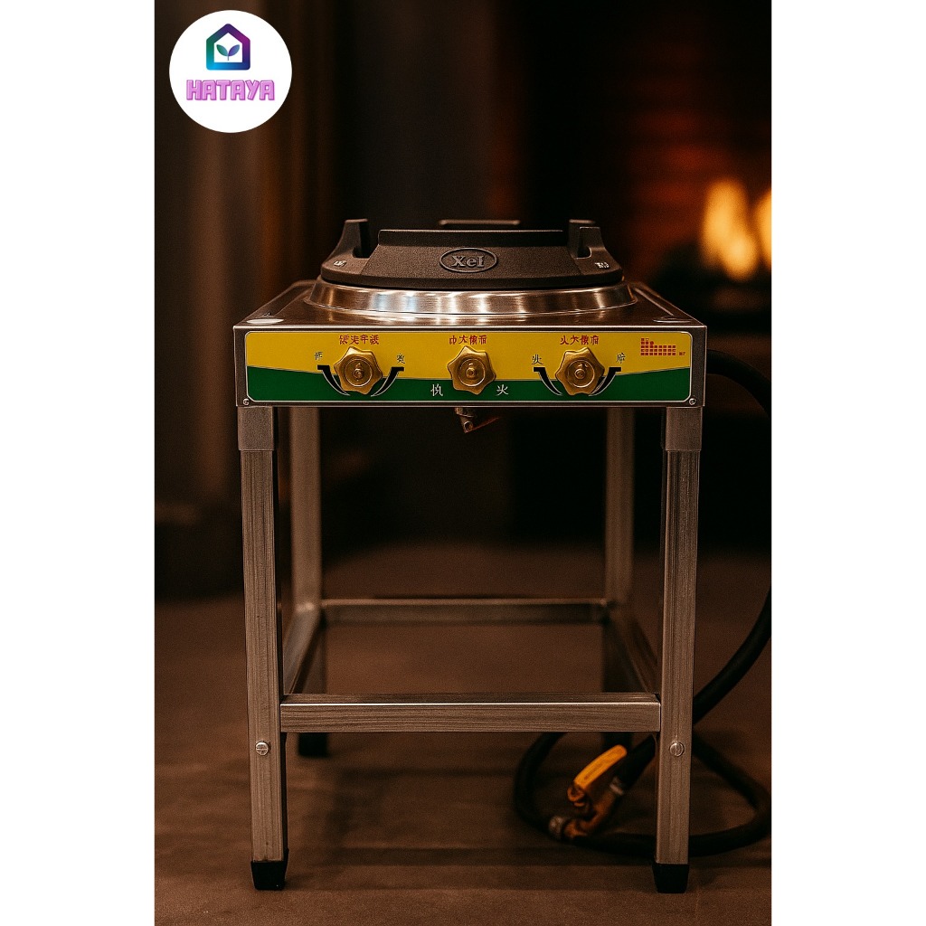 HATAYASHOP - Kompor High Pressure Stainless Steel Satu Tungku - Api Besar - Tahan Lama