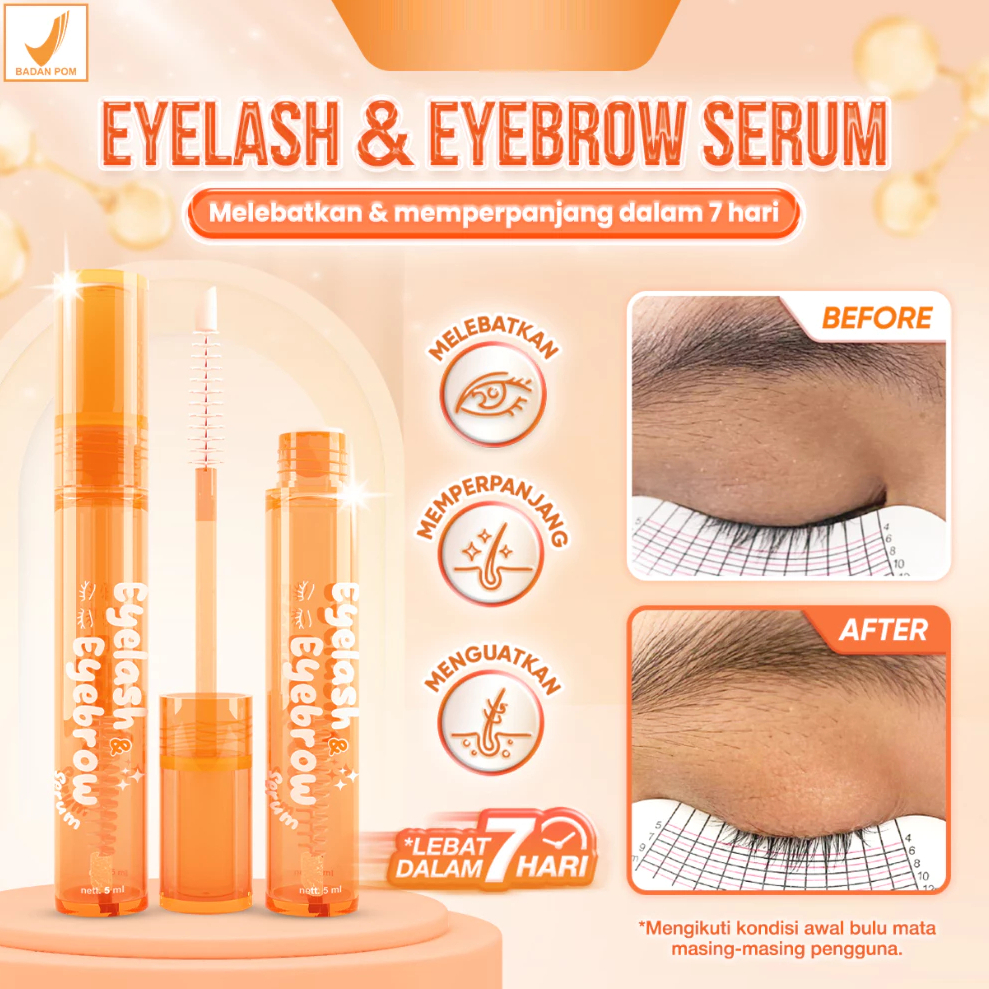 Salsa eyelash & eyebrow serum - Serum Bulu Mata Menebalkan&Penumbuh Alis with Biotin Peptide Ginseng