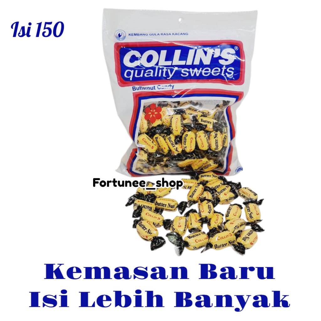 [GROSIR] Permen Collins Butter Nut isi 150 / Collins Kacang Jadul / Permen Jadoel / Permen Lebaran