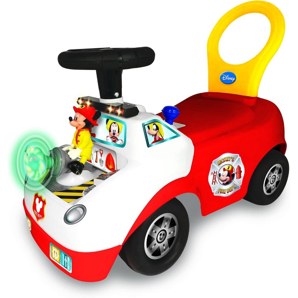 BEST SELLERR   Kiddieland Disney Mickey Activity Fire Truck Ride-On, 12 months to 36 months, Large