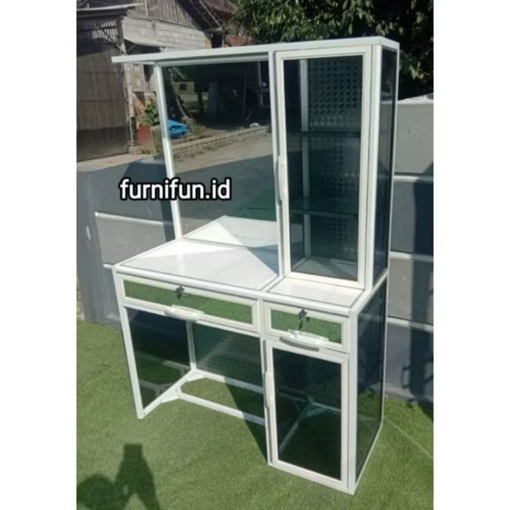 Meja Rias Aluminium + kursi