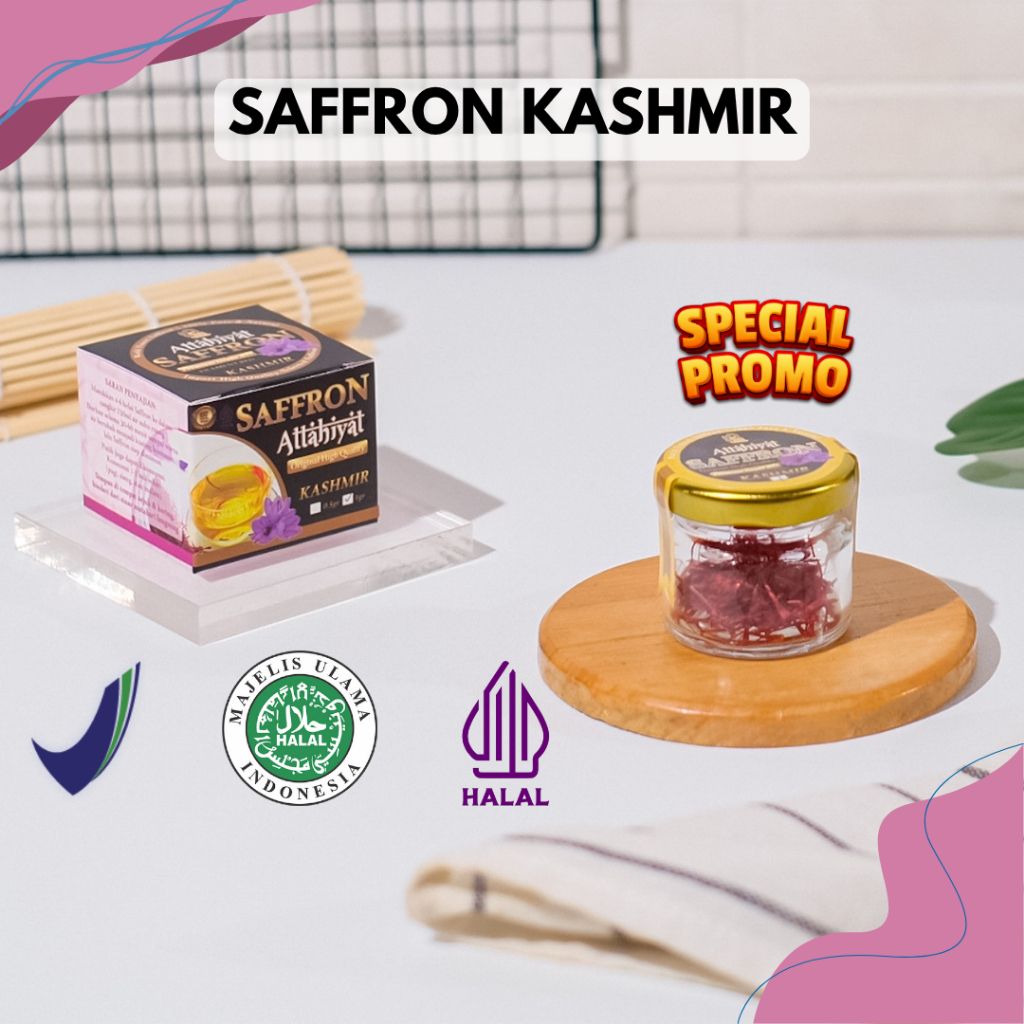Attahiyat Saffron - Saffron Kashmir Finest Gold 1gr Original Kualitas Tertinggi Bergaransi