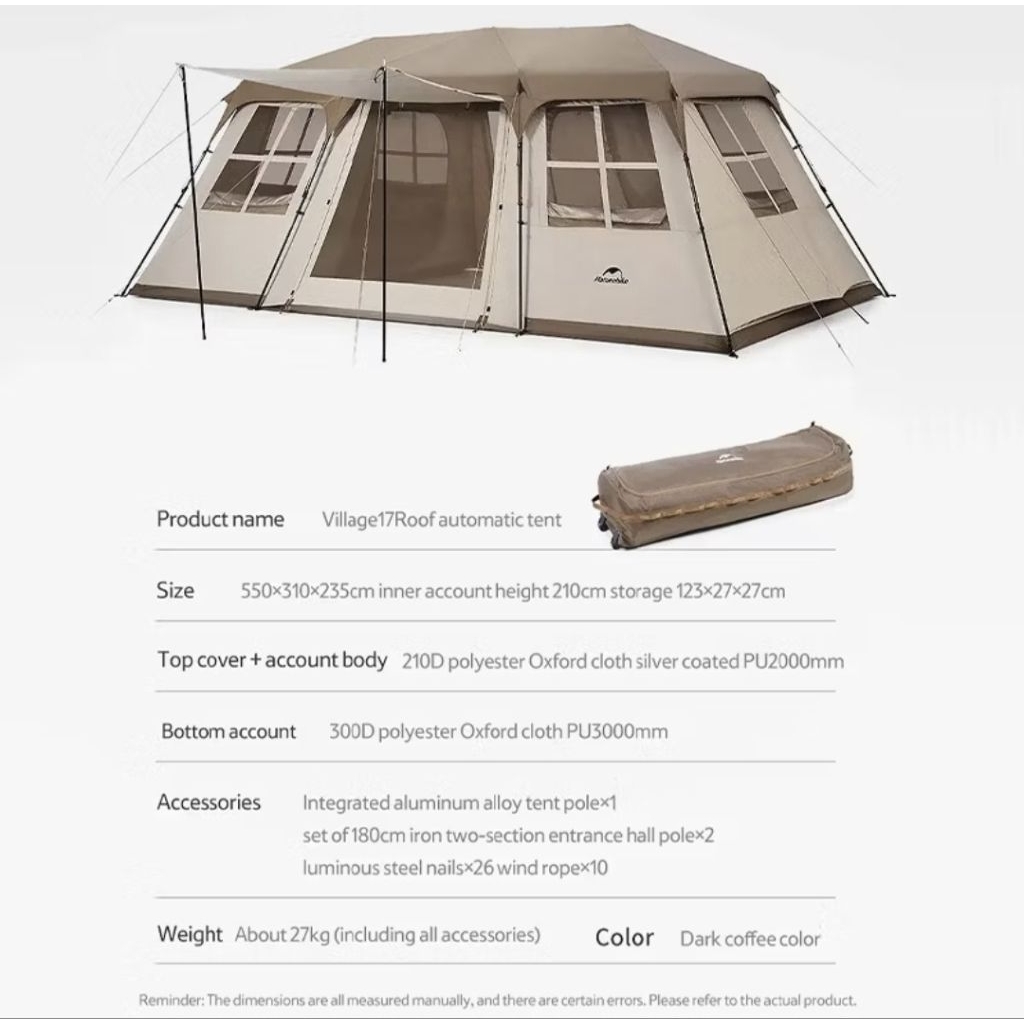 Tenda Naturehike Village 17 Tent Camping Glamping Preloved Second