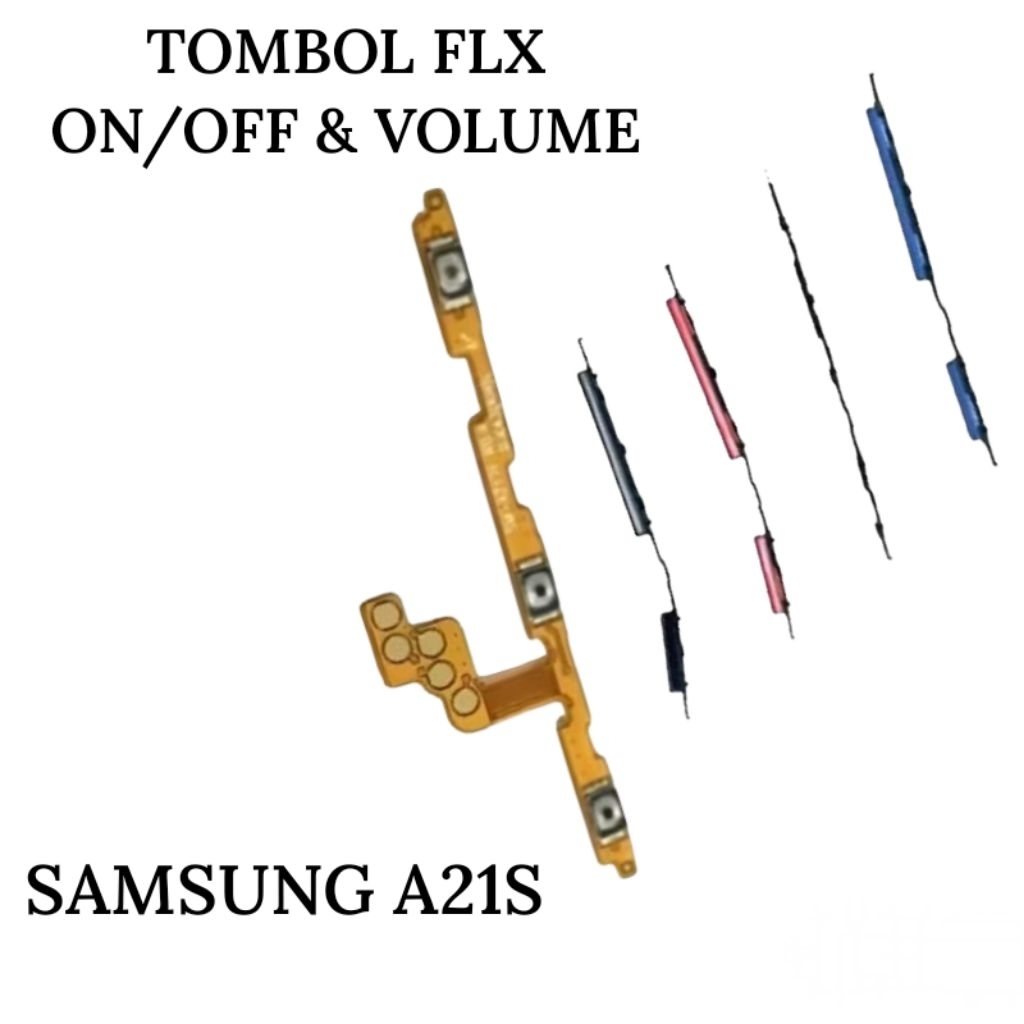 Flexible On Off Volume Samsung A21s Original – Tombol Power Saklar Volume Button Sparepart HP Samsun