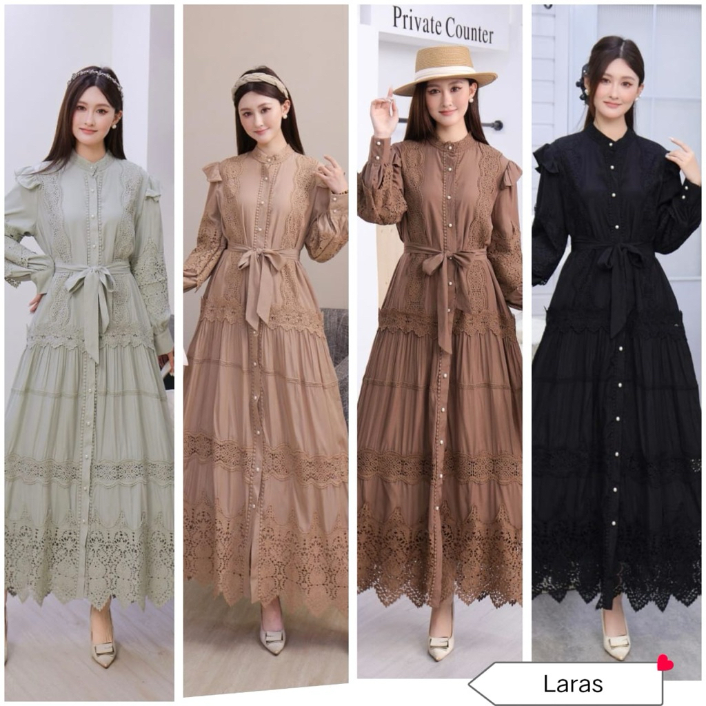 gamis asyafa, gamis kev, gamis bangkok, gamis putih, white maxi, dress katun bordir, gamis eyelet, g