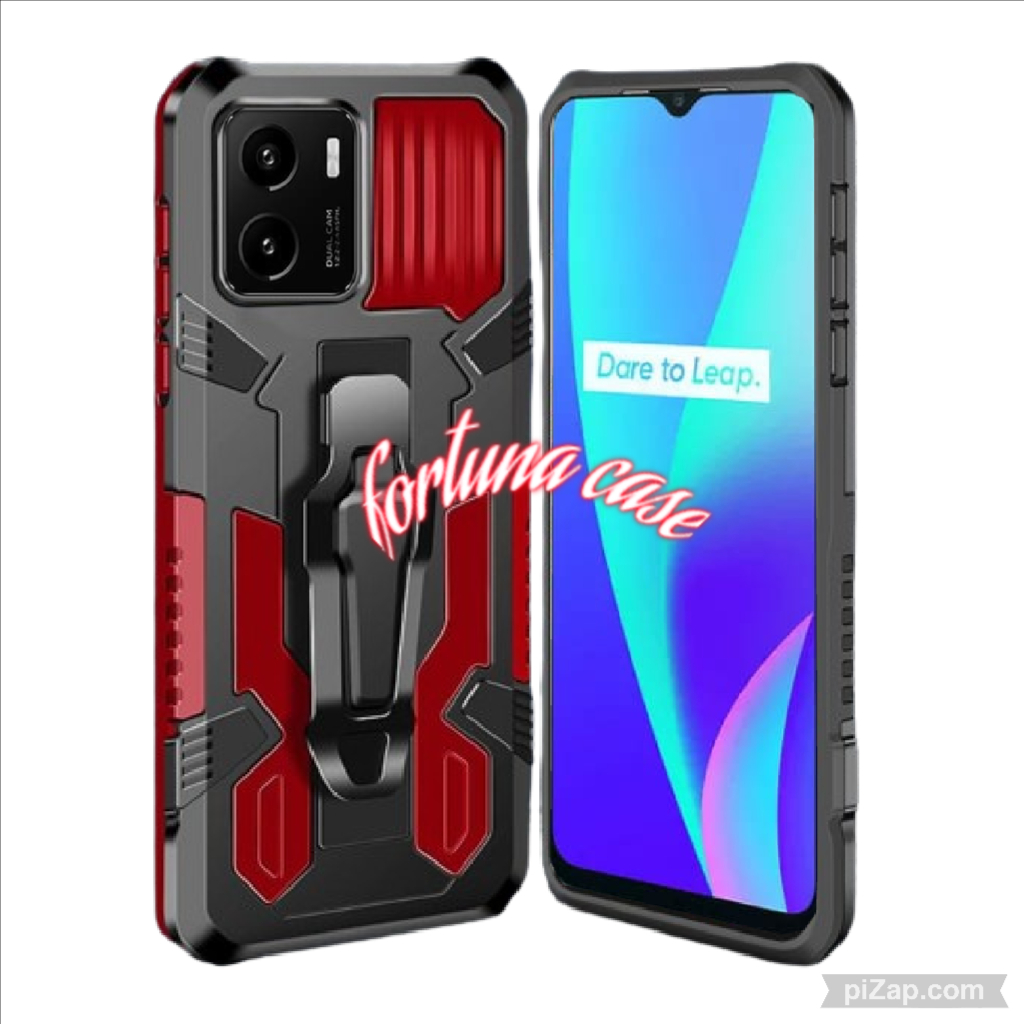 Casing Robot VIVO Y15S VIVO Y01 Hard Case Belt Clip Robot Transformer Soft Case Hybrid Leather