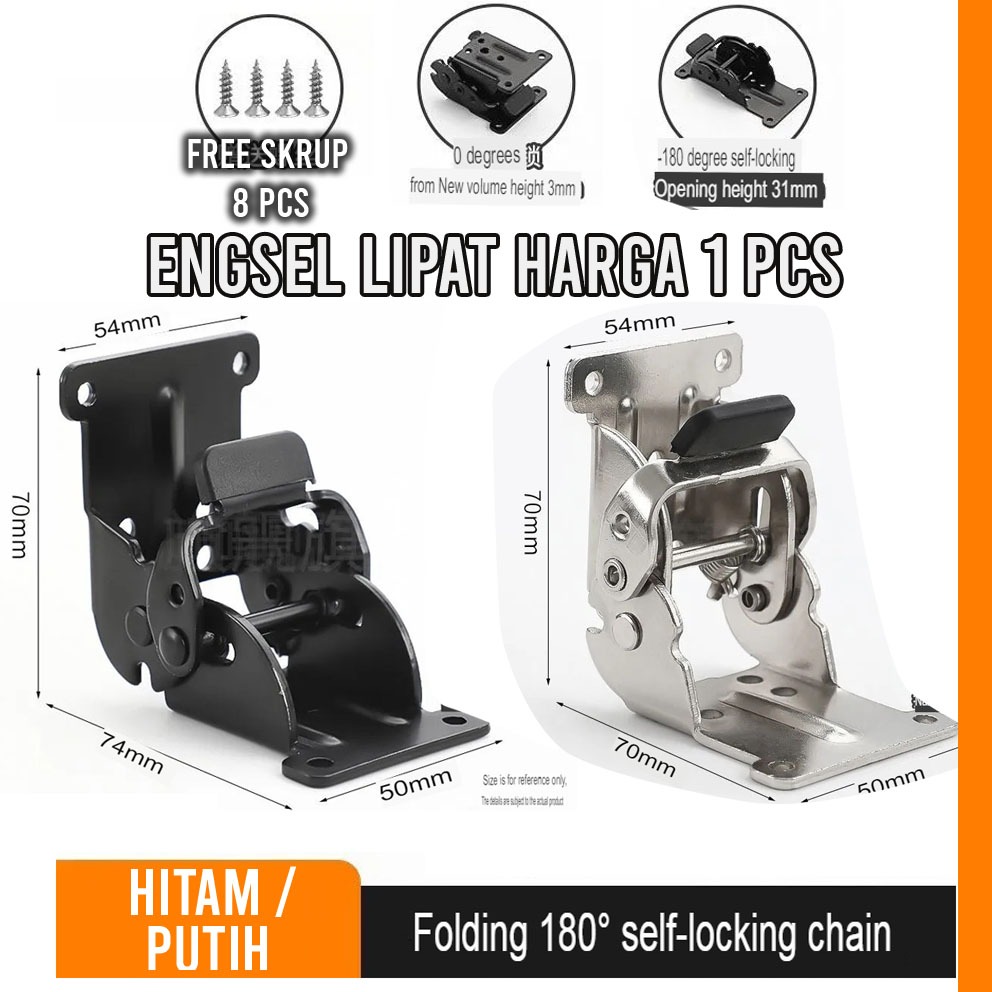 Braket Engsel Kaki Meja Siku Lipat / Engsel Siku Kaki Meja Lipat 1 Pcs