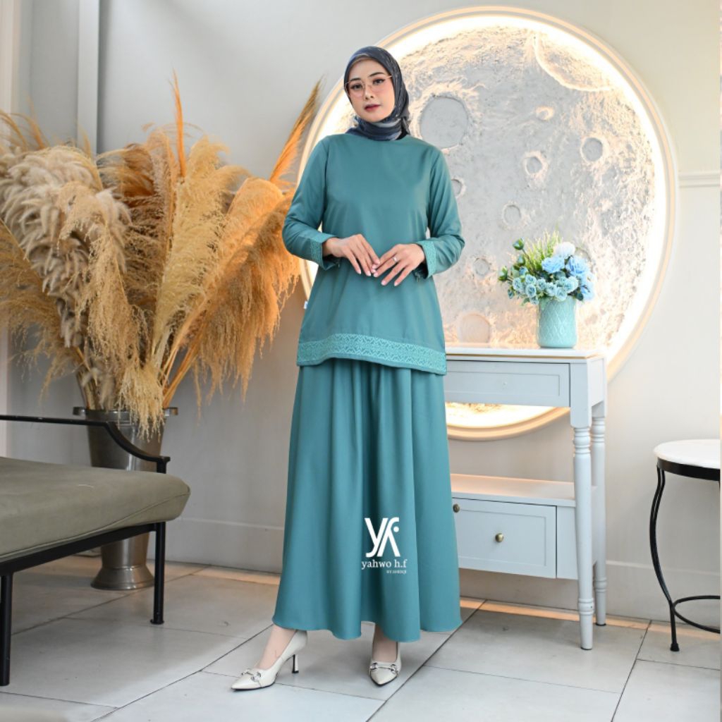stelan rok one set katun Tobo fodu premium.yahwo hijab fashion R.060
