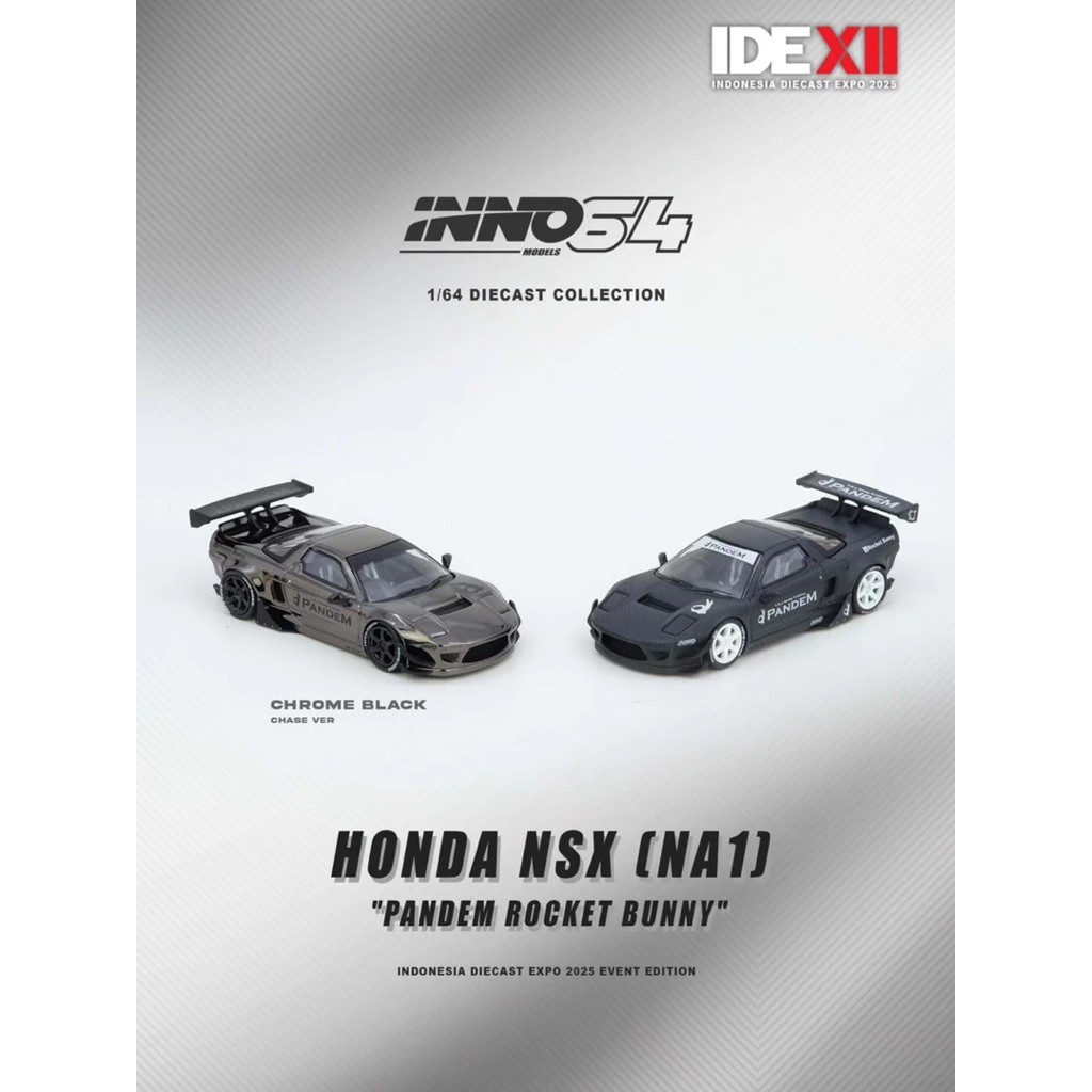 Inno64 Inno Honda NSX (NA1) Pandem Rocket Bunny Black Carbon IDE 2025 Exclusive