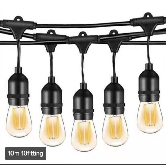 Lampu Cafe/Lampu Gantung cafe/Lampu Bulb/10 meter 10 fitting