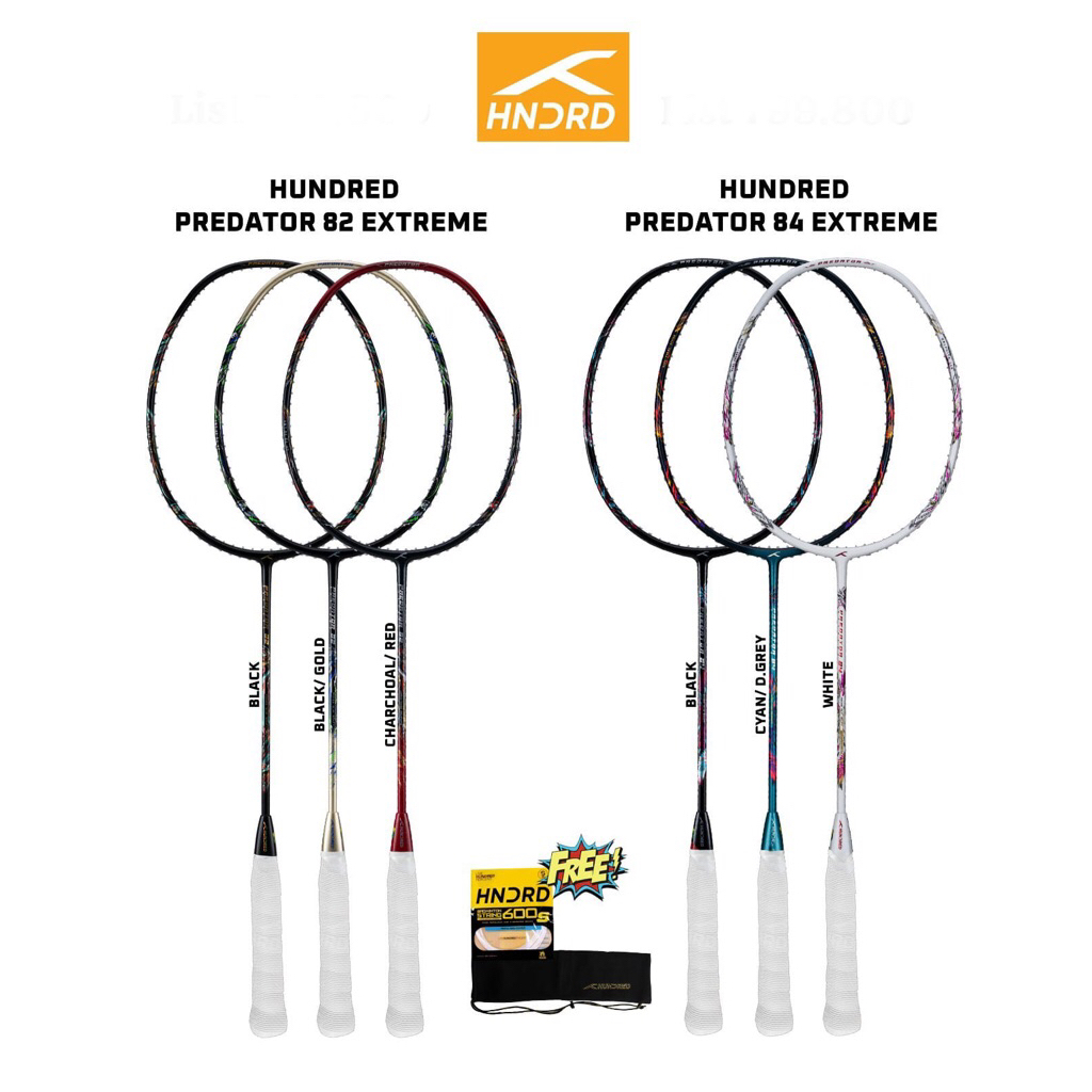 Raket Badminton Hundred - Hund red Predator 82 Extreme - Predator 84 Extreme Original