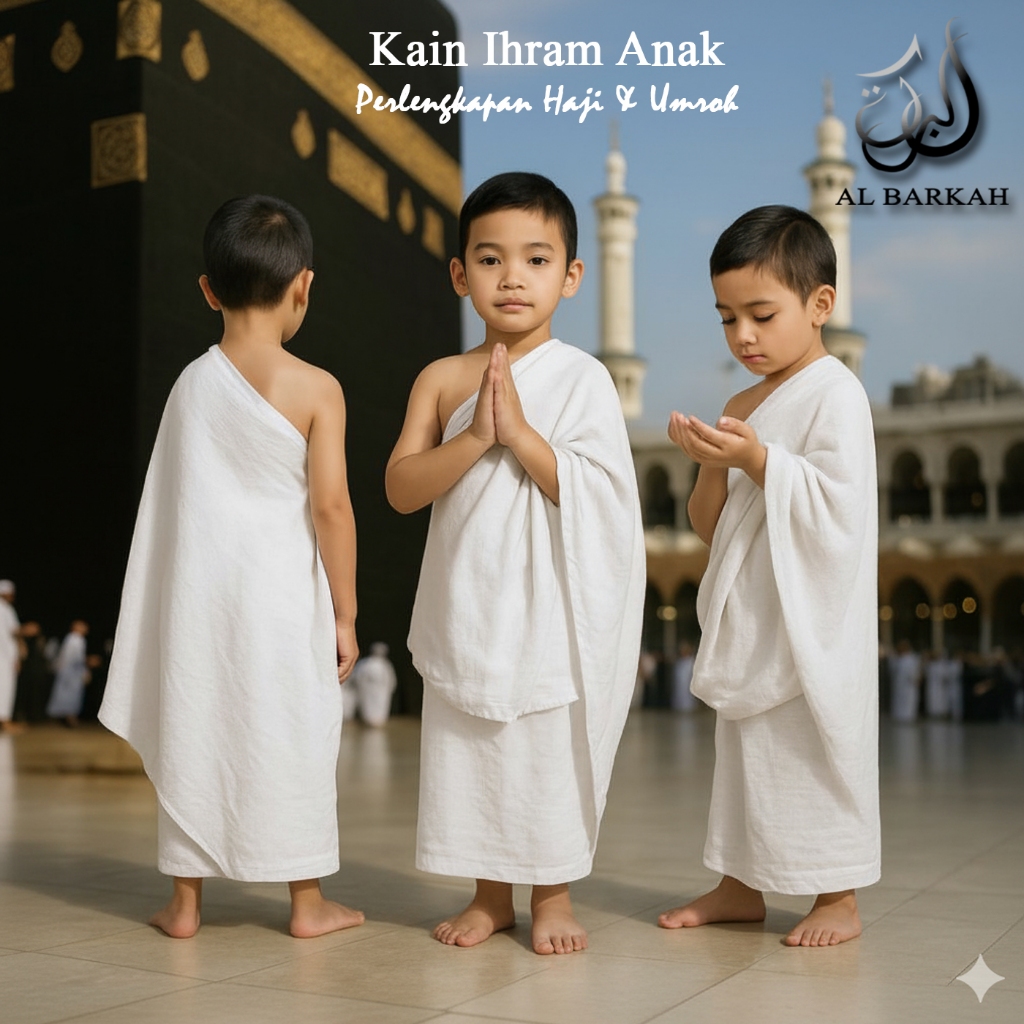 Kain Ihrom Anak Laki Laki TK Paud SD SMP Katun Premium Handuk Ardha Camel Manasik Baju Ihram
