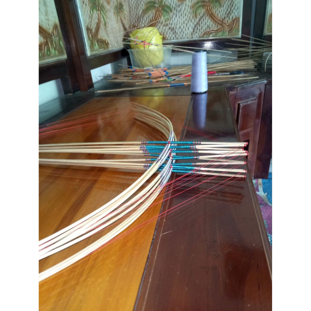 Arku Layangan Sukhoi lilitan 4, Asli Full Petung Benang Pelangi