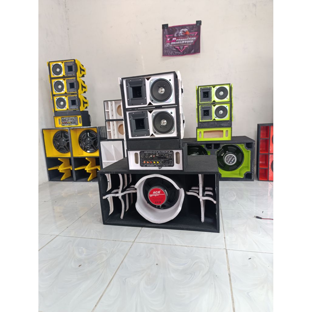 Paket Lengkap Dragon 8 inch Sound Miniatur komplit Siap Bunyi bluetooth USB radio karaoke subwoofer