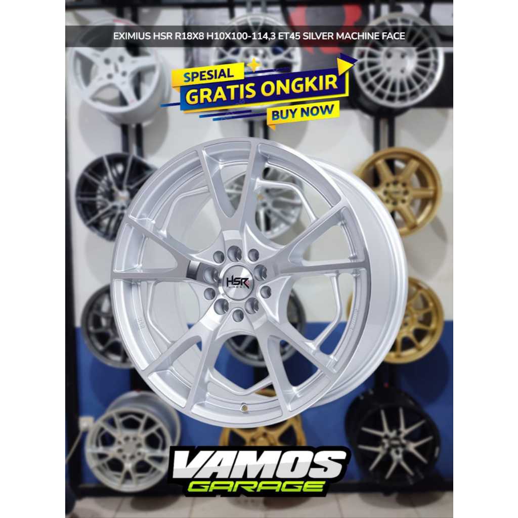 VELG MOBIL RING 18 HSR EXIMIUS LEBAR 8 PCD10X100-114,3 PELEK UNTUK ALPHARD, ALTIS, TERIOS,SIENTA DLL