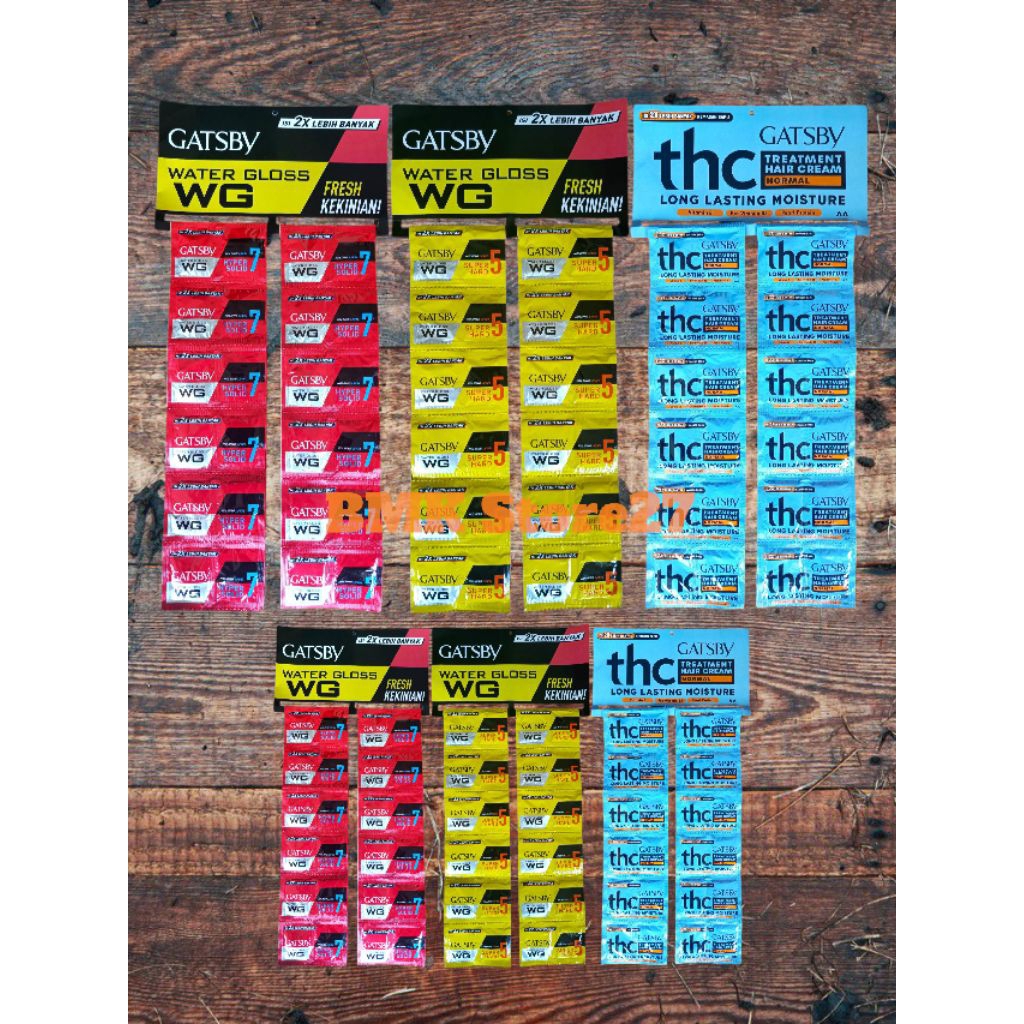 Gatsby Sachet - Gatsby Renceng - Gatsby Minyak Rambut 1 Pack Isi 24 Pcs ( 48 Sachet )
