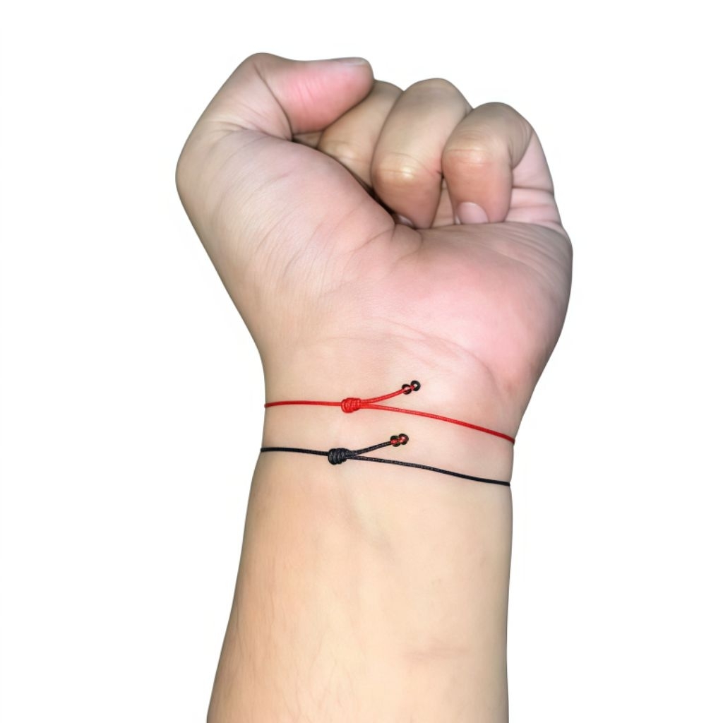 Gelang hitam polos tipis premium 0,5 mm, gelang hitam polos, gelang merah polos, gelang couple, gela