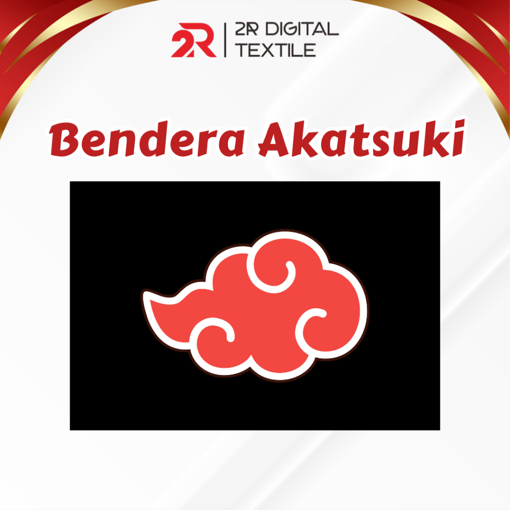 Bendera Anime NARUTO LAMBANG AKATSUKI Full Print