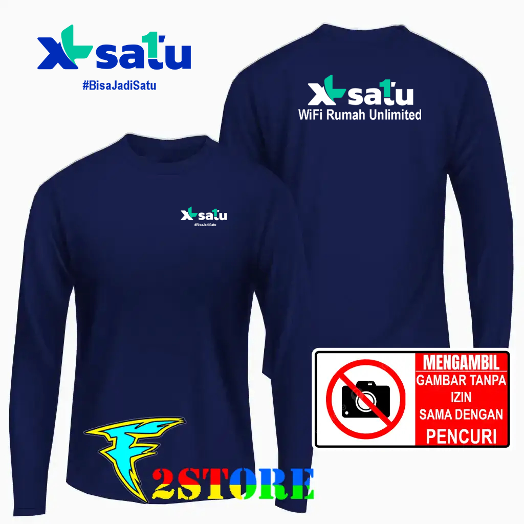 Kaos Baju Tshirts XL SATU #BisaJadiSatu XL SATU - Wifi Rumah Unlimited Kaos shirt F2ASTORE