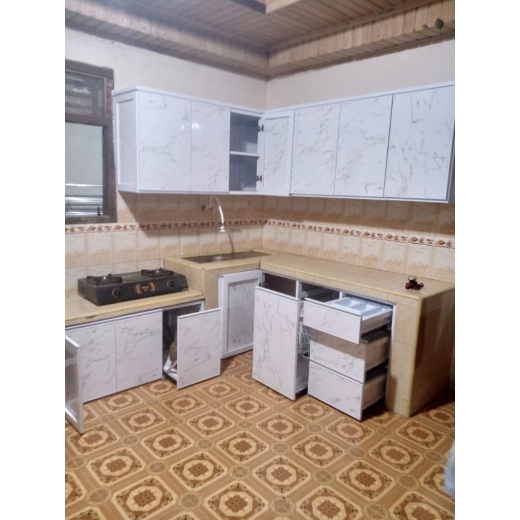 kitchen set minimalis alumunium fulset