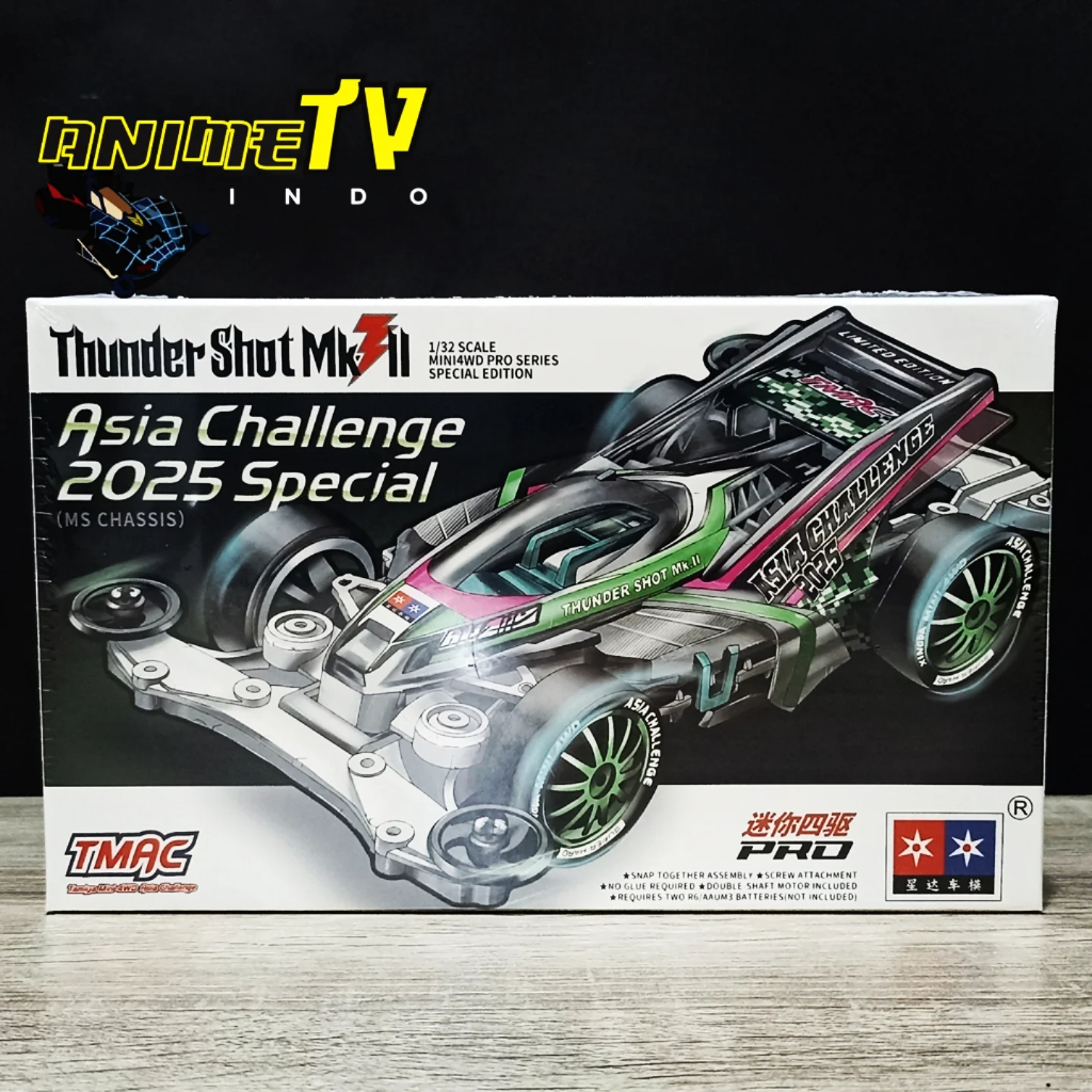 Rep Tamiya Mini 4WD Thunder Shot MK.II Asia Challenge 2025 Special Merk Daxing MS Chassis