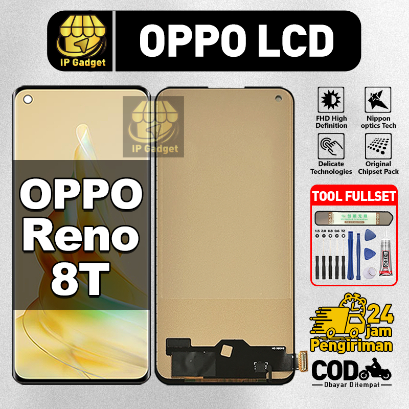 ORI FOR LCD OPPO RENO 8T Fullset Original LCD HP OPPO RENO 8T Asli Touchscreen Layar Sentuh HP COD