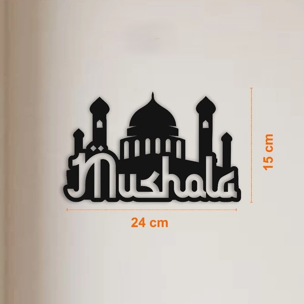 Hiasan Dinding Sign Board MUSHOLA Plywood 6mm