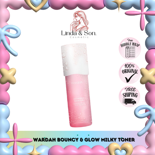 EW Wardah Aquaporin Squalane Bounce & Glow Milky Toner 3% Liposome Ceramide Aquaporin95 ml